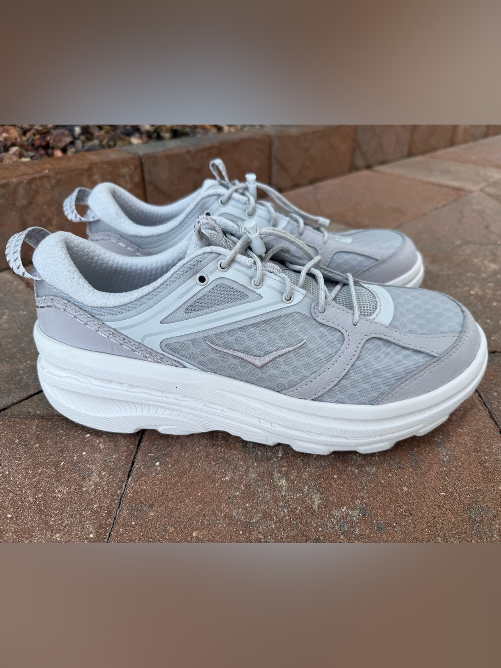Hoka One One Bondi B3LS Cosmic Grey White Men Size 9.5 / Women 10.5 Unisex New